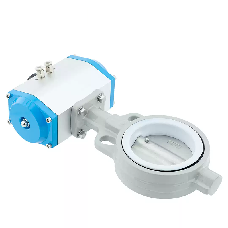 Wafer Type Pneumatic PTFE Sealed Butterfly Valve